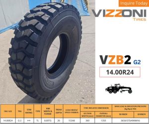 VZB2 G2 OTR tire for graders and earthmoving equipment – deep tread for rugged terrain